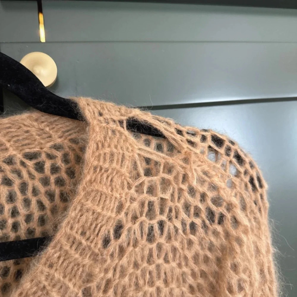 Loewe Textured Cable Logo Sweater in Camel - Picture 5 of 7